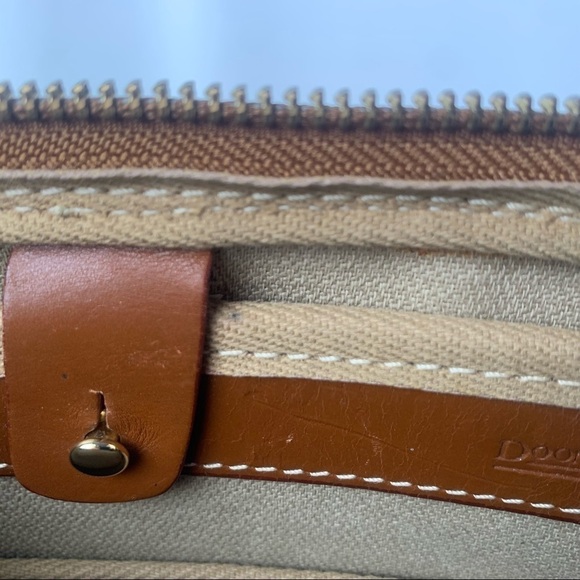 Vintage Dooney & Bourke Signature Canvas with Leather Trim Handbag in Brown Pink - Picture 16 of 16